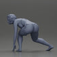 Diorama modelbouw productfoto 23: Diorama-miniatuur: Surferin kniend in bikini op surfboard, enkel (Ref Nr. A119)