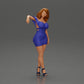 Diorama modelbouw productfoto 1: Diorama figuur: Diorama-miniatuur - figuur in blauwe jurk & hoge hakken in elegante pose (Ref Nr. A127)