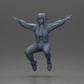 Diorama modelbouw productfoto 15: Miniatuur-figuur: Man in shorts draagt vriendin op schouders, poserend paar (Ref Nr. A76)