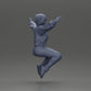 Diorama modelbouw productfoto 8: Miniatuurfiguur - Zittend meisje met uitgestrekte armen, sportkleding (Ref Nr. A80)