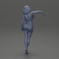 Diorama modelbouw productfoto 9: Diorama figuur: Diorama-miniatuur - Figuur in blauwe jurk & hoge hakken in elegante pose (Ref Nr. A127)