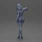 Diorama modelbouw productfoto 10: Diorama figuur: Diorama-miniatuur - Figuur in blauwe jurk & hoge hakken in elegante pose (Ref Nr. A127)