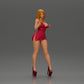 Diorama modelbouw productfoto 0: Diorama-vrouwenfiguur: Elegante staande vrouw in een rode jurk met plateau schoenen (Ref Nr. A134)