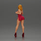 Diorama modelbouw productfoto 3: Diorama-vrouwenfiguur: Elegante staande vrouw in een rode jurk met plateau schoenen (Ref Nr. A134)