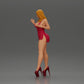 Diorama modelbouw productfoto 4: Diorama-vrouwenfiguur: Elegante staande vrouw in een rode jurk met plateau schoenen (Ref Nr. A134)
