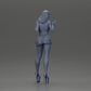Diorama modelbouw productfoto 8: Diorama-vrouwenfiguur: Elegante staande vrouw in een rode jurk met plateau schoenen (Ref Nr. A134)
