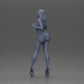 Diorama modelbouw productfoto 9: Diorama-vrouwenfiguur: Elegante staande vrouw in een rode jurk met plateauschoenen (Ref Nr. A134)