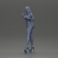 Diorama modelbouw productfoto 10: Diorama-vrouwenfiguur: Elegante staande vrouw in een rode jurk met plateau schoenen (Ref Nr. A134)