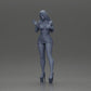 Diorama modelbouw productfoto 11: Diorama-vrouwenfiguur: Elegante staande vrouw in een rode jurk met plateau schoenen (Ref Nr. A134)