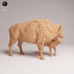 Productfoto Dierfiguur Diorama, Modelbouw: 0: Wilde Dierfiguur: Amerikaanse Bison – Koe en Kalf (Ref 25_09_10)