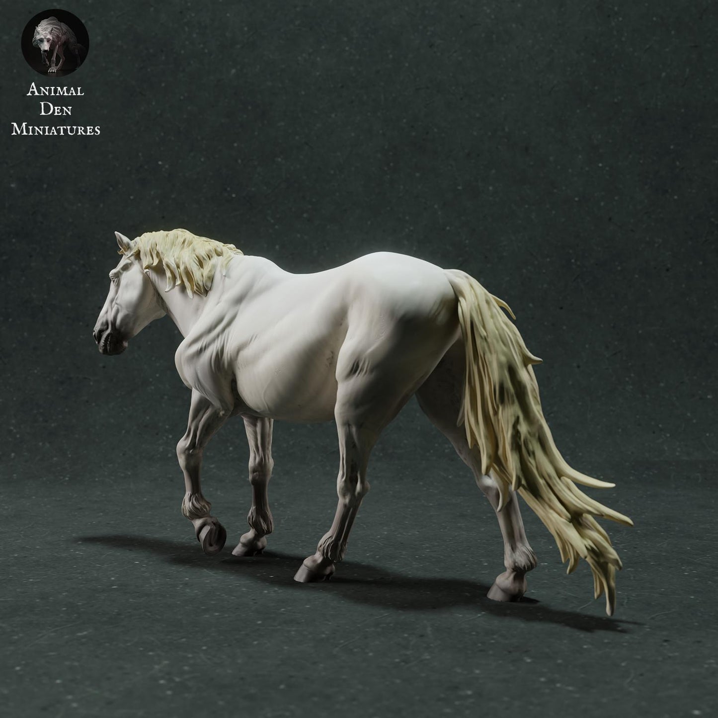 Productfoto Dierfiguur Diorama, Modelbouw: 0: Wilde Dierfiguur: Camargue Paard (Ref 01_01_75)
