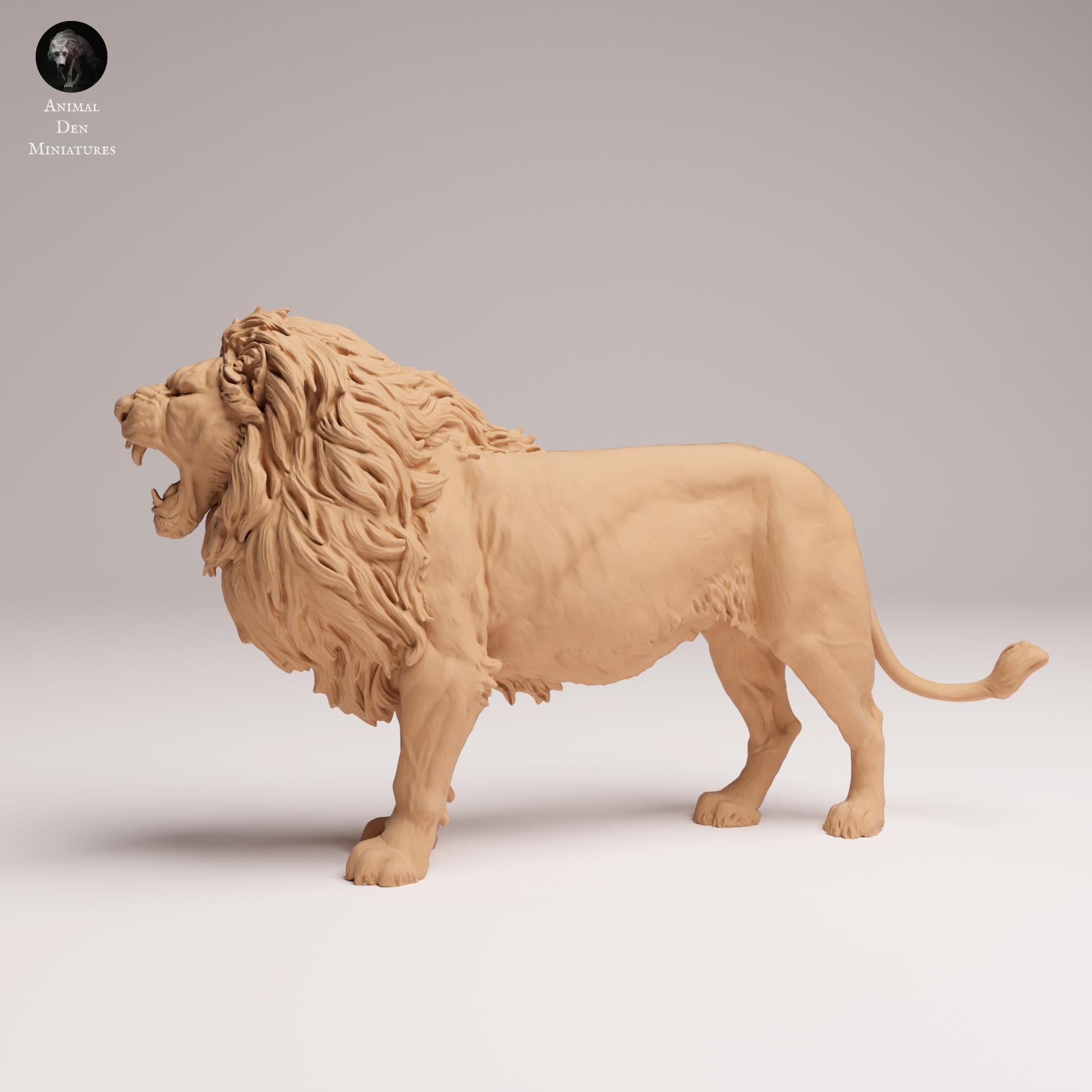 Productfoto Dierfiguur Diorama, Modelbouw: 0: Wilde Dierfiguur: brullende Leeuw – Lion Roar (Ref 25_08_05)