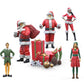 Produktfoto  0: Weihnachts- Set, 5 Figuren und 12 Geschenke, Santa Claus und Helfer Wichtel: Thema Weihnachten