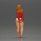 Diorama modelbouw productfoto 5: Vrouwelijke miniatuurfiguur voor diorama, bikini & langarmshirt, handen achter (Ref Nr. A53)