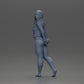 Diorama modelbouw productfoto 6: Vrouwelijke miniatuurfiguur voor diorama, bikini & langarmshirt, handen achter (Ref Nr. A53)