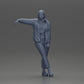 Diorama modelbouw productfoto 6: Diorama-figuur vrouw met hoofddoek en jas, leunend tegen de auto, arm uitgestrekt (Ref Nr. A59)