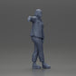 Diorama modelbouw productfoto 7: Diorama-figuur vrouw met hoofddoek en jas, leunend tegen de auto, arm uitgestrekt (Ref Nr. A59)