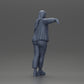 Diorama modelbouw productfoto 8: Diorama-figuur vrouw met hoofddoek en jas, leunend tegen de auto, arm uitgestrekt (Ref Nr. A59)