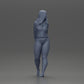 Diorama modelbouw productfoto 8: Vrouwelijke miniatuurfiguur voor diorama, bikini & lange mouwen shirt, handen achter (Ref Nr. A53)