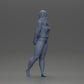 Diorama modelbouw productfoto 9: Vrouwelijke miniatuurfiguur voor diorama, bikini & langarmshirt, handen achter (Ref Nr. A53)
