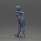 Diorama modelbouw productfoto 11: Miniatuurfiguur: Meisje in top & shorts, shirt om heup gebonden, arm geheven (Ref Nr. A56)