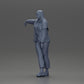Diorama modelbouw productfoto 11: Diorama-figuur vrouw met hoofddoek en jack, leunend tegen de auto, arm uitgestrekt (Ref Nr. A59)