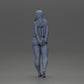 Diorama modelbouw productfoto 11: Vrouwelijke miniatuurfiguur voor diorama, bikini & lange mouwen shirt, handen achter (Ref Nr. A53)