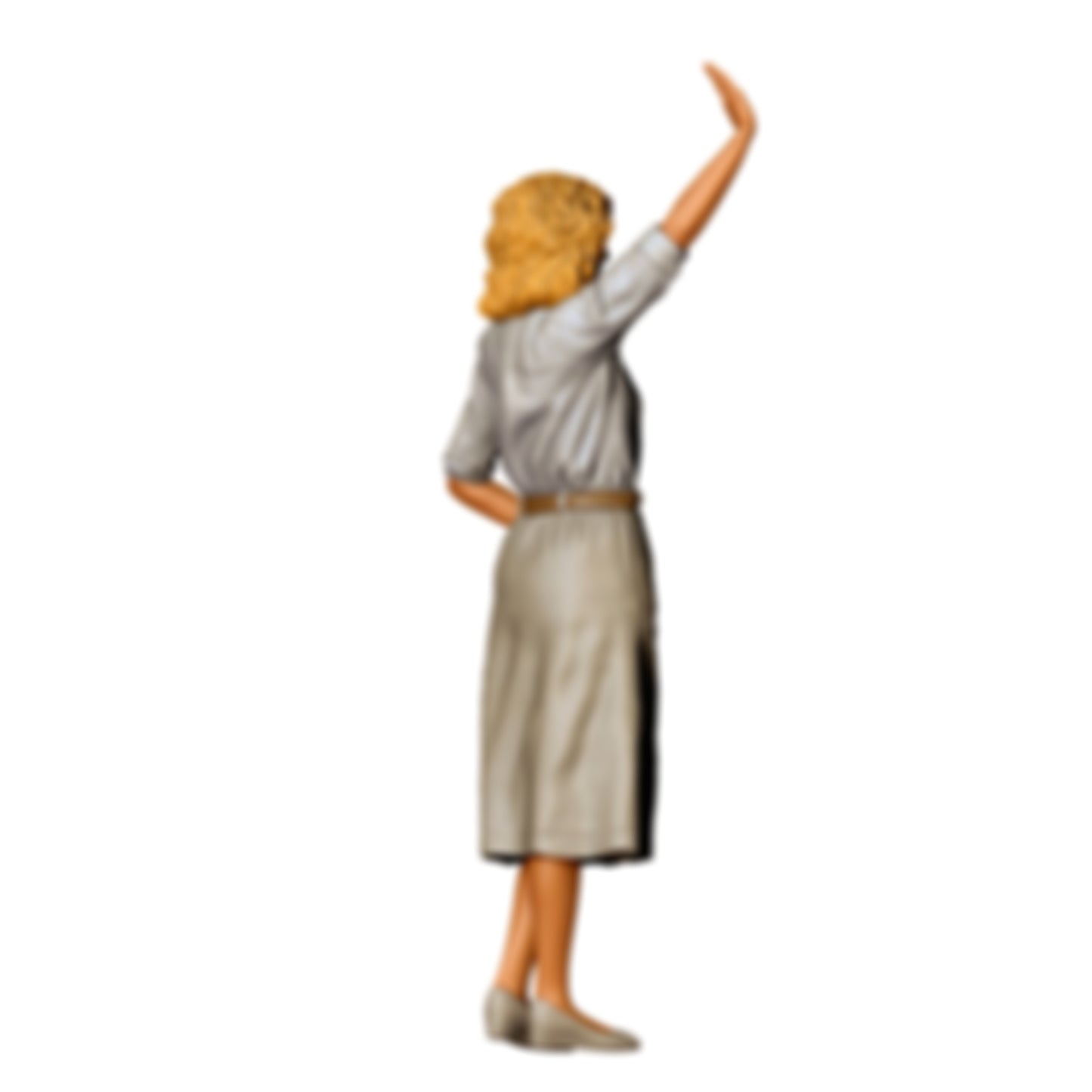 3DP Miniatures 1: Stehende Figur: Frau mit erhobener Hand zum Gruß & Hand in Tasche (Ref. Nr. 506)