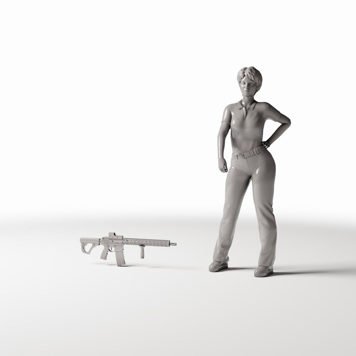 Diorama-modelbouw productfoto 1: Dioramawapens: modern aanvalsgeweer met richtoptiek (Ref. 413D)