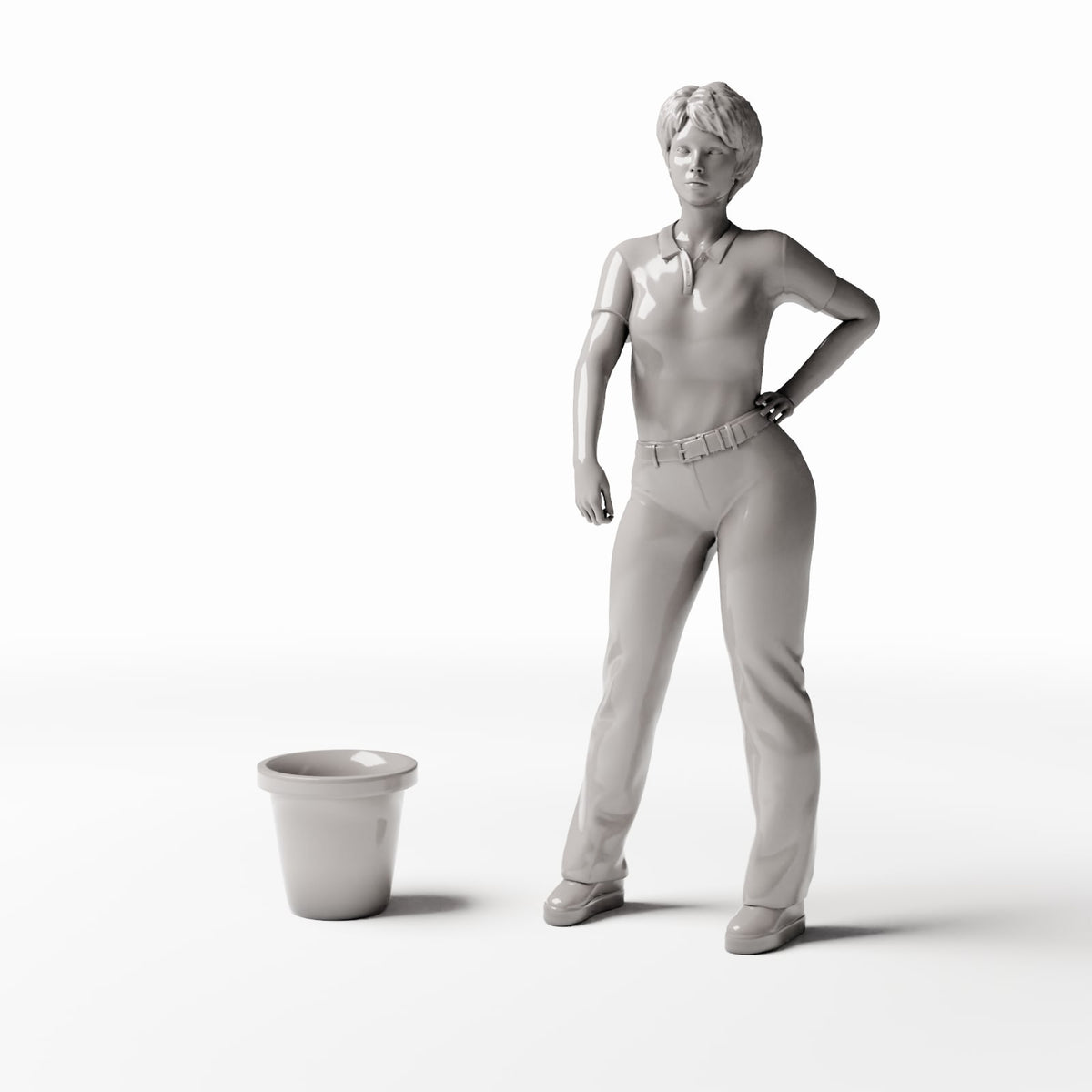 Diorama-modelbouw productfoto 1: Diorama-tuin: bloempot met brede rand (Ref. 434D)