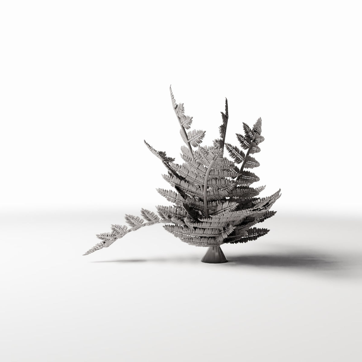 Diorama-modelbouw productfoto 2: dioramaplanten: varenplant met varenbladeren (Ref. 459D)