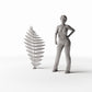 Diorama modelbouw productfoto 1: Dioramaplanten: varenplant met bladeren (Ref. 462D)