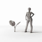 Diorama modelbouw productfoto 1: dioramaplanten: Monstera met twee bladeren (Ref. 480D)