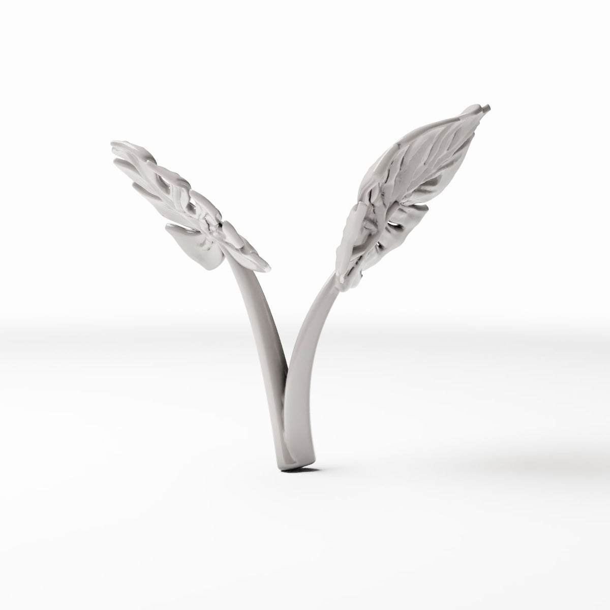 Diorama-modelbouwproductfoto 3: dioramaplanten: Monstera met twee bladeren (Ref. 480D)