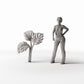 Diorama-modelbouw productfoto 1: dioramaplanten: Monstera met drie bladeren (Ref. 481D)