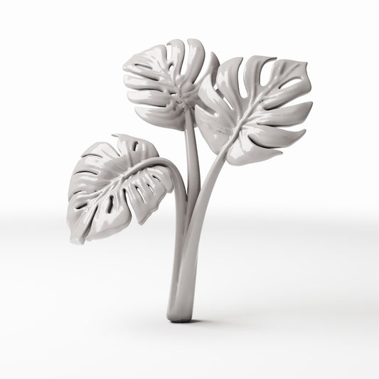 Diorama-modelbouwproductfoto 0: dioramaplanten: Monstera met drie bladeren (Ref. 481D)