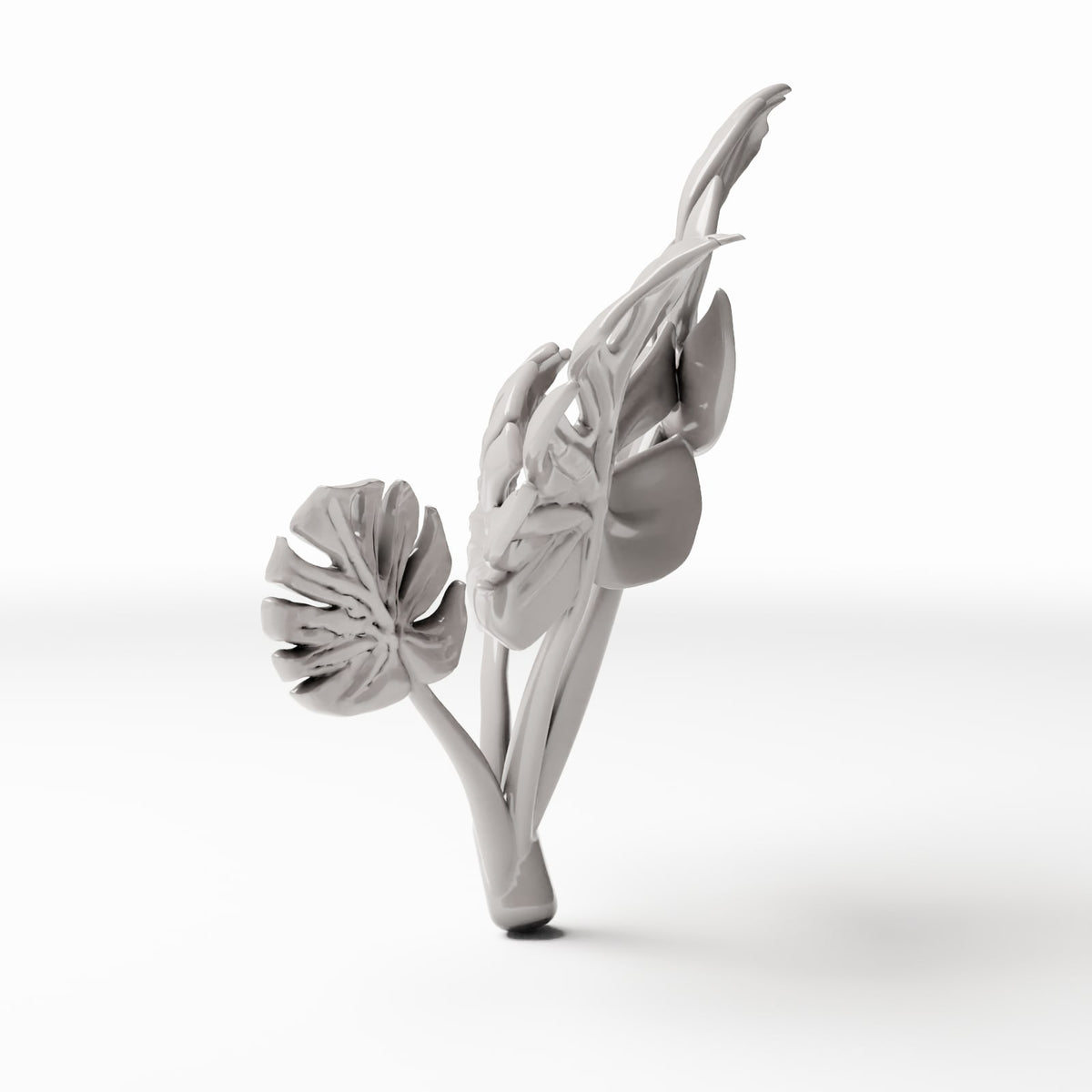 Diorama modelbouw productfoto 2: Dioramaplanten: Monstera met ingesneden bladeren (Ref. 482D)