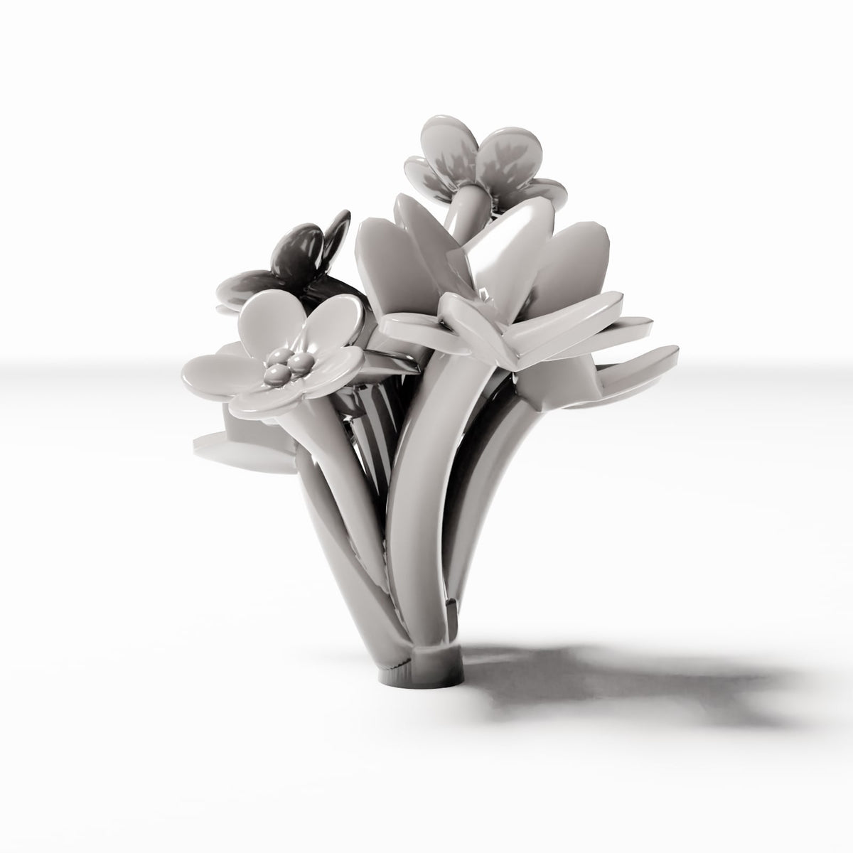 Diorama-modelbouw productfoto 2: Dioramaplanten: Kleine Oxalis-klaver met bloemen (Ref. 492D)