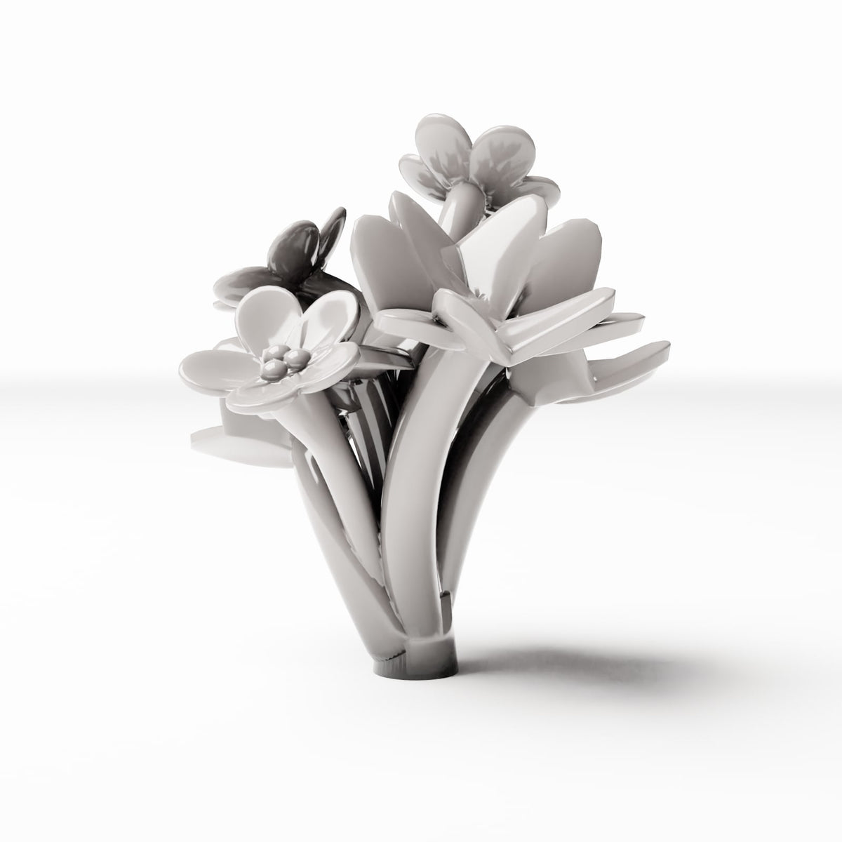 Diorama modelbouw productfoto 2: Dioramaplanten: Oxalis-klaver met bloemen (Ref. 493D)