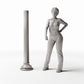 Diorama modelbouw productfoto 1: Dioramastraat: antieke straatlantaarnpaal met sokkel (Ref. 506D)