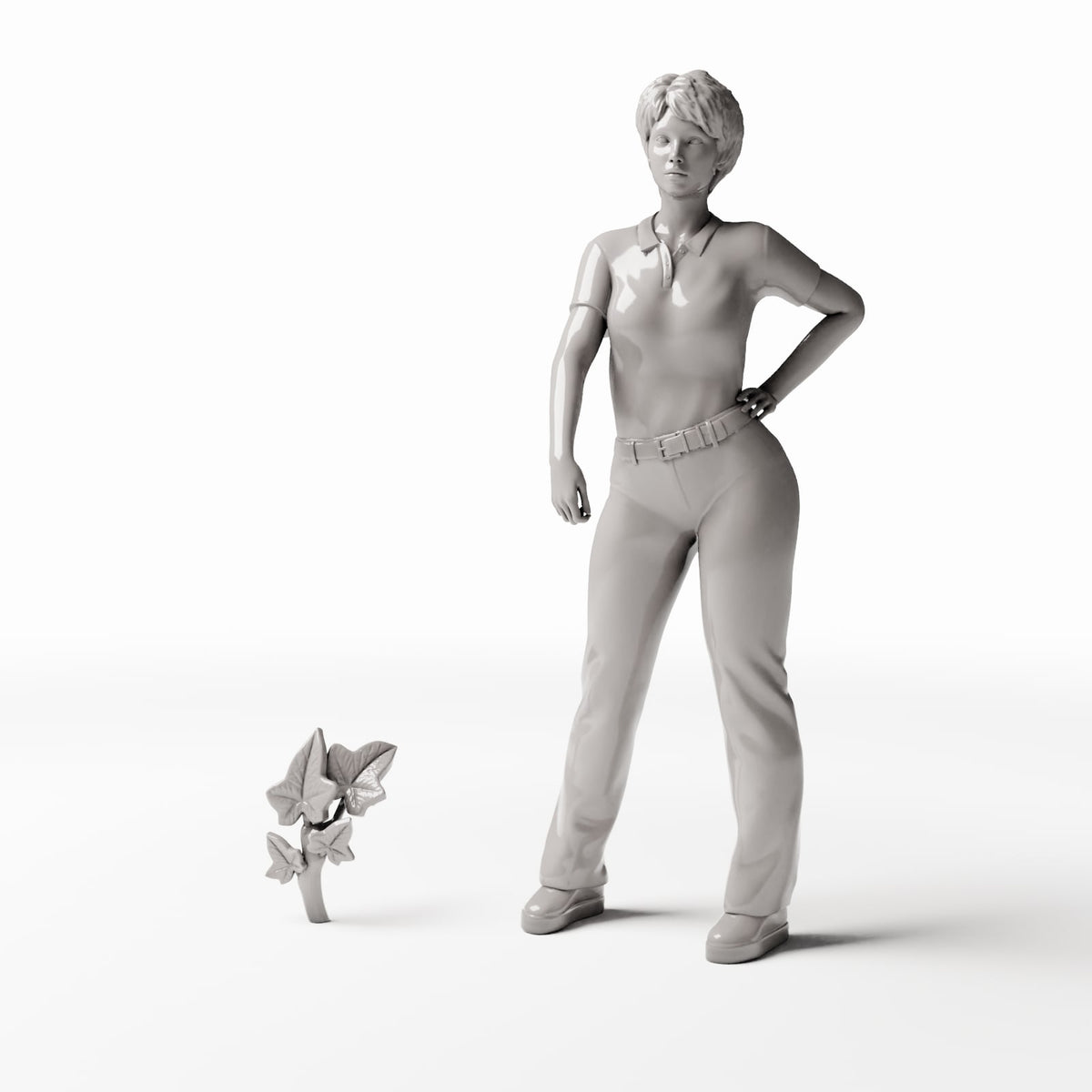 Diorama-modelbouw productfoto 1: dioramaplanten: klimopplant met grote bladeren (Ref. 528D)