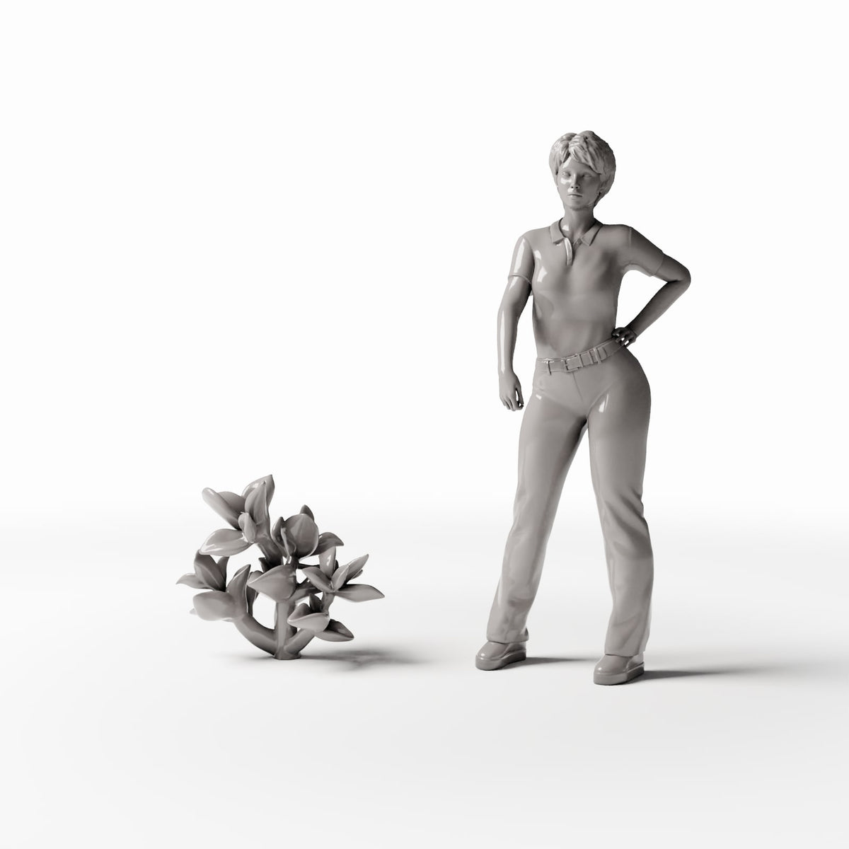 Diorama Modellbau Produktfoto 1: Diorama Pflanzen: Buschige Peperomia-Pflanze (Ref. 546D)