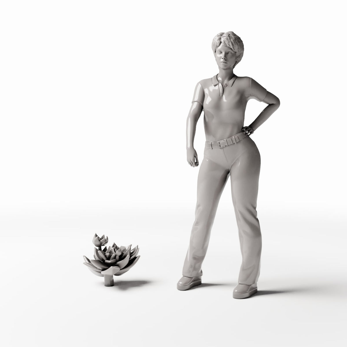 Diorama modelbouw productfoto 1: Dioramaplanten: vetplant met rozetten (Ref. 554D)