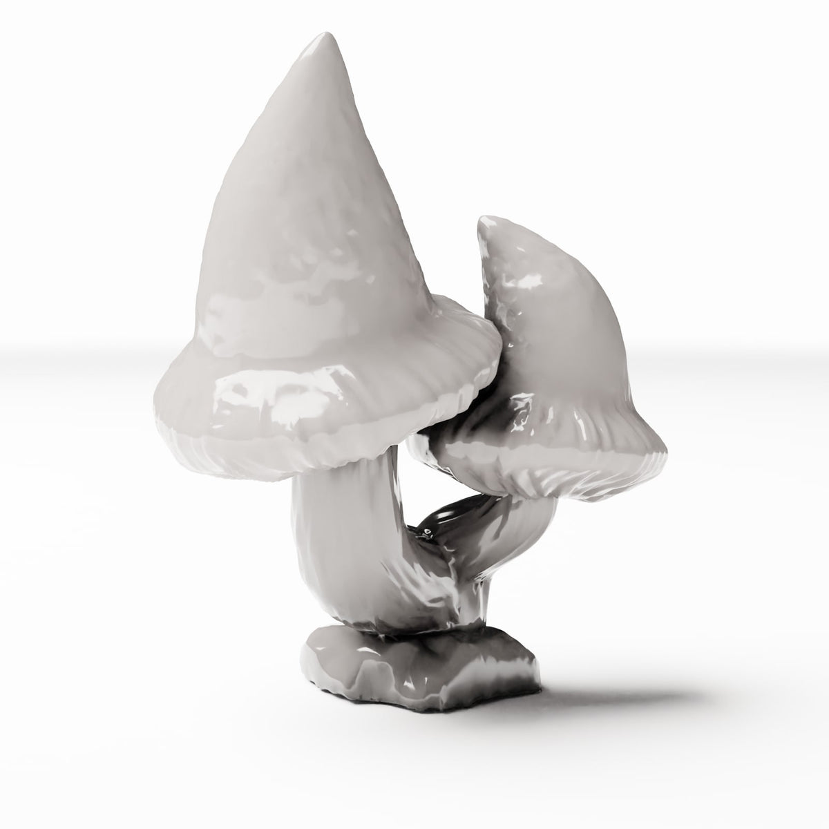 Diorama-modelbouwproductfoto 3: dioramaplanten: groep puntpaddenstoelen met twee paddenstoelen (Ref. 558D)