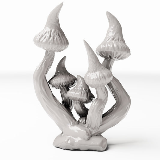 Diorama-modelbouwproductfoto 0: Dioramaplanten: groep puntpaddenstoelen (Ref. 560D)