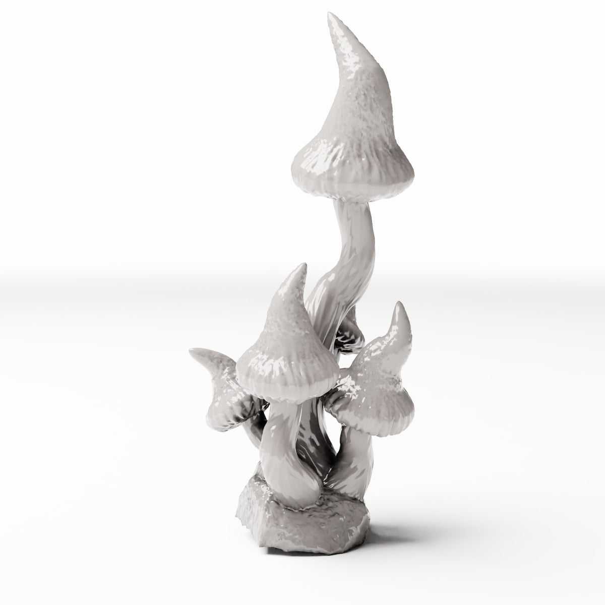 Diorama modelbouw productfoto 0: Dioramaplanten: groep puntige paddenstoelen voor de bosgrond (Ref. 563D)