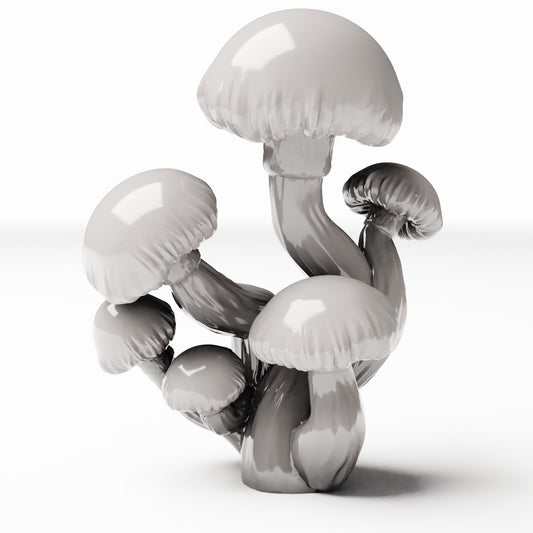 Diorama-modelbouwproductfoto 0: Dioramaplanten: bundels paddenstoelen met ronde hoed (Ref. 572D)