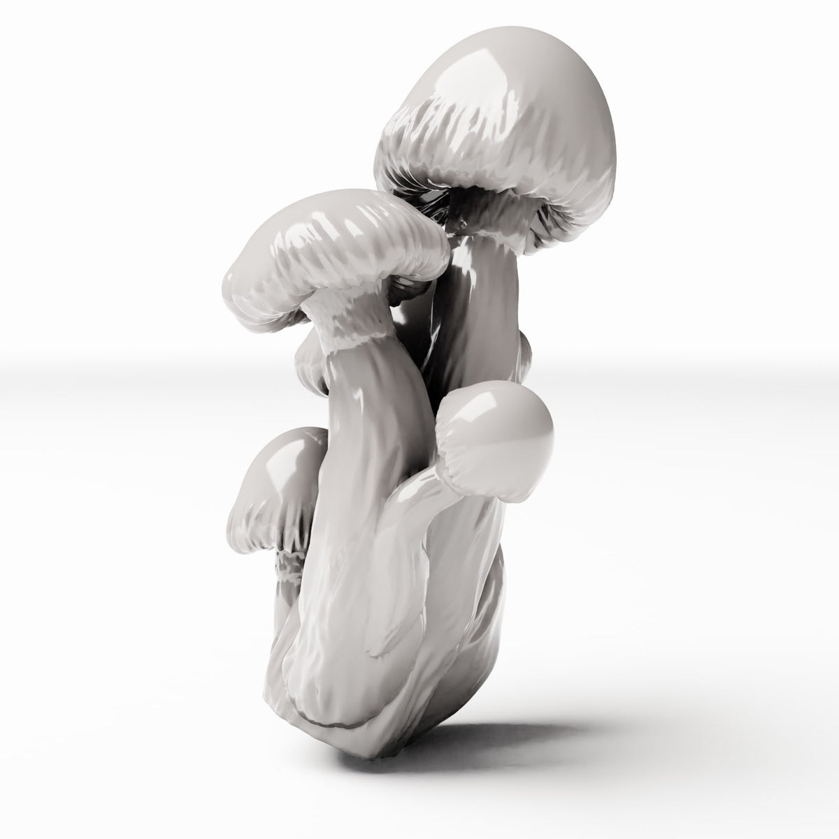 Dioramamodelbouw productfoto 2: dioramaplanten: paddenstoelen met ronde hoed als paddenstoelbosjes (Ref. 573D)