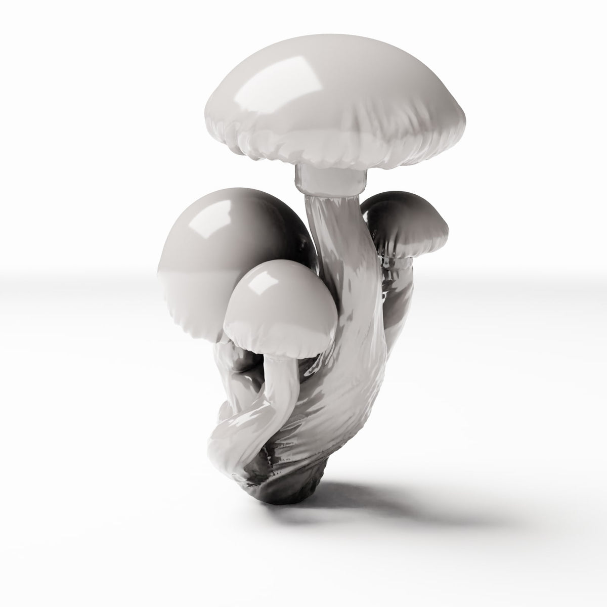 Diorama-modelbouwproductfoto 2: dioramaplanten: paddenstoelencluster met boomstam (Ref. 575D)