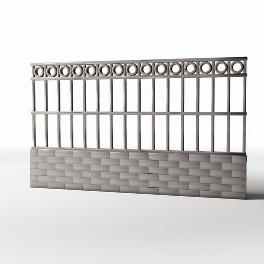 Diorama-modelbouw productfoto 0: Diorama-tuin: decoratief parkhek met ringornamenten (Ref. 580D)